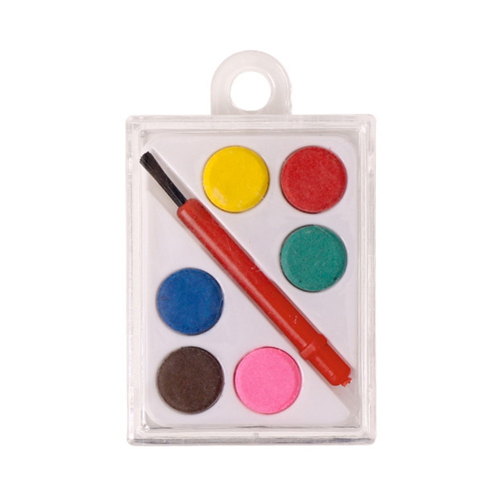 Watercolor Paint Set Solid Pigment - Przenośny zestaw do malowania, zawierający pędzel,