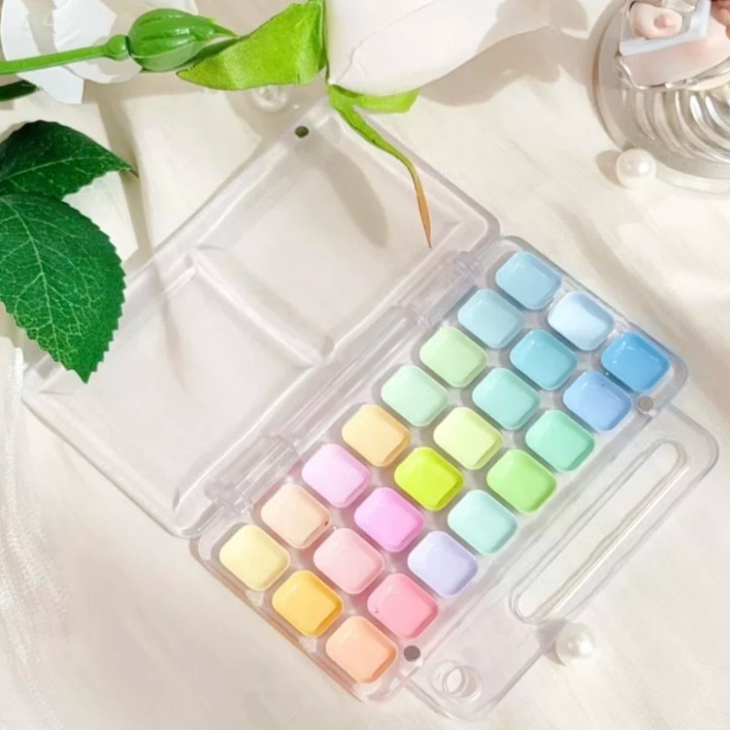 Watercolor Paint Set Solid Pigment - 18/24 Kolorów, pigmenty akwarelowe w formie