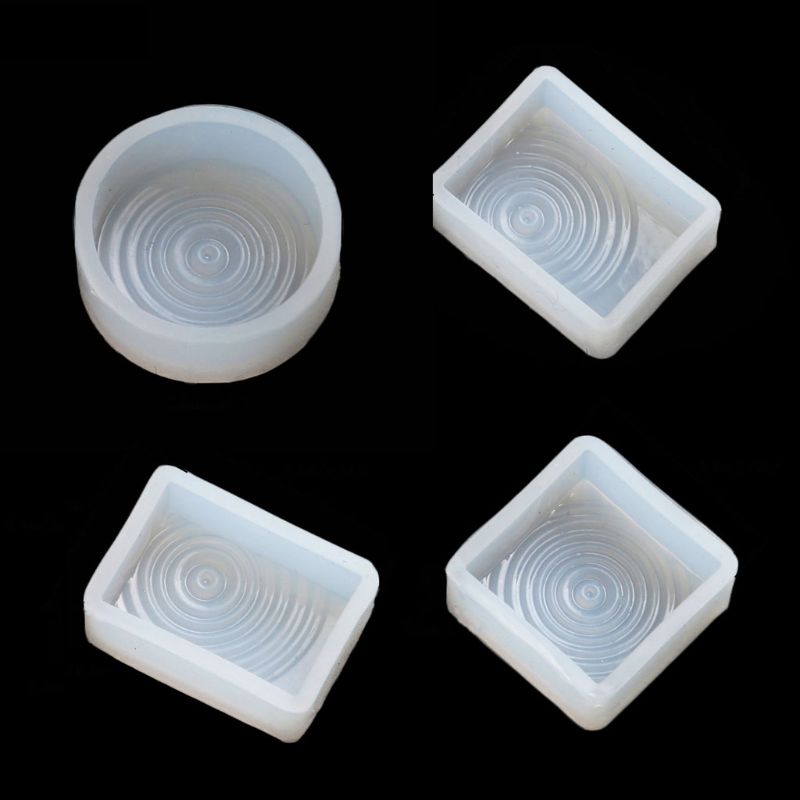 Silicone Epoxy Resin Molds Set - 4 sztuk/zestaw DIY wody marszczyć przezroczysty
