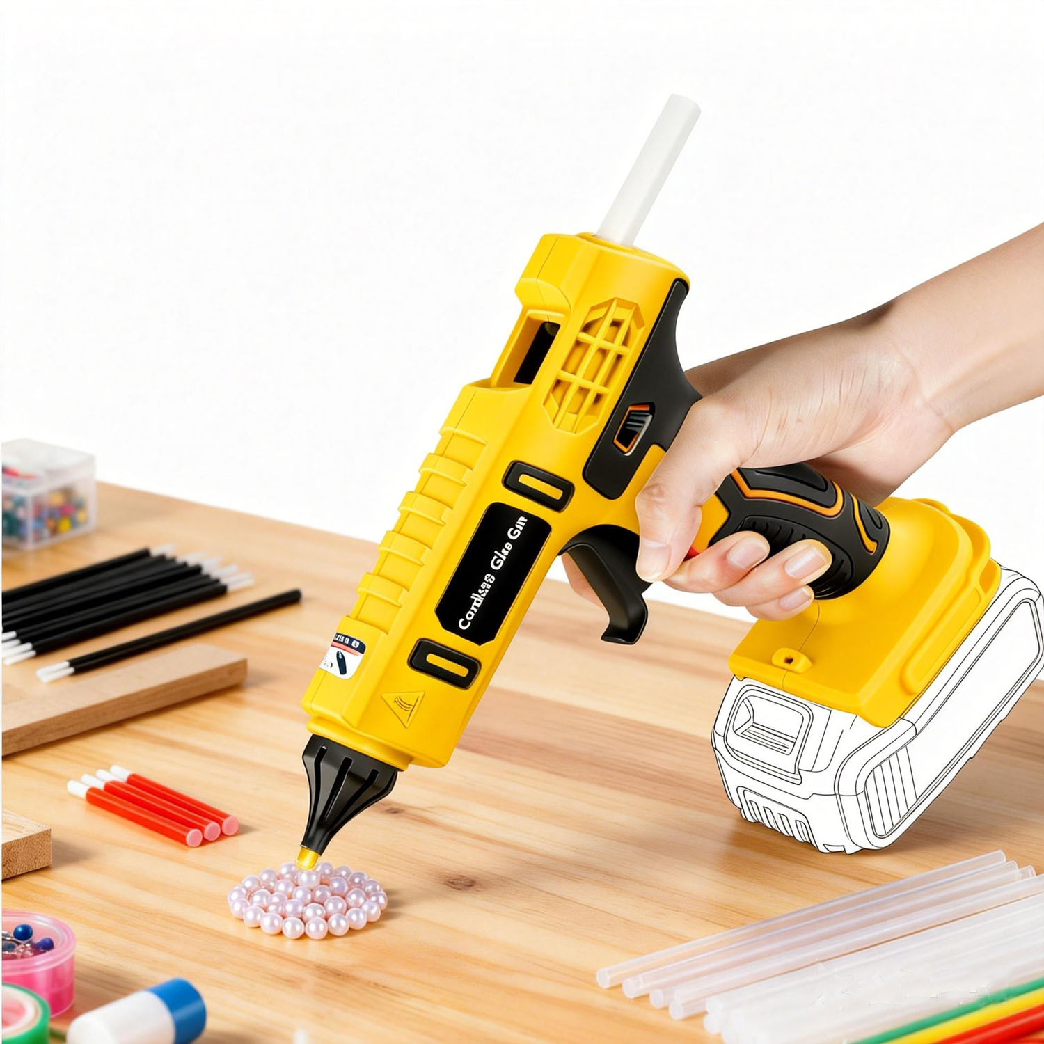 Bezprzewodowy pistolet do klej – Hot Melt Glue Gun Cordless recenzja i cena