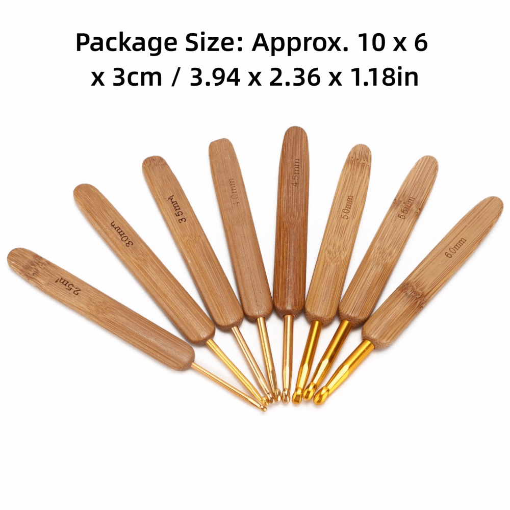 Zestaw 8 sztuk drutów do szyde – Wooden Crochet Hooks Ergonomic Handle recenzja i cena