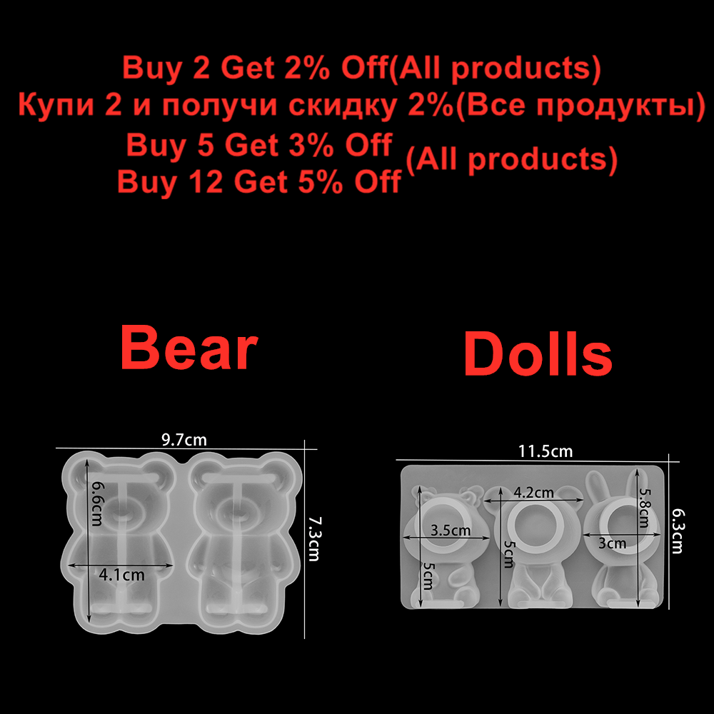 3D Cartoons Animal Doll Silico – Silicone Epoxy Resin Molds Set recenzja i cena